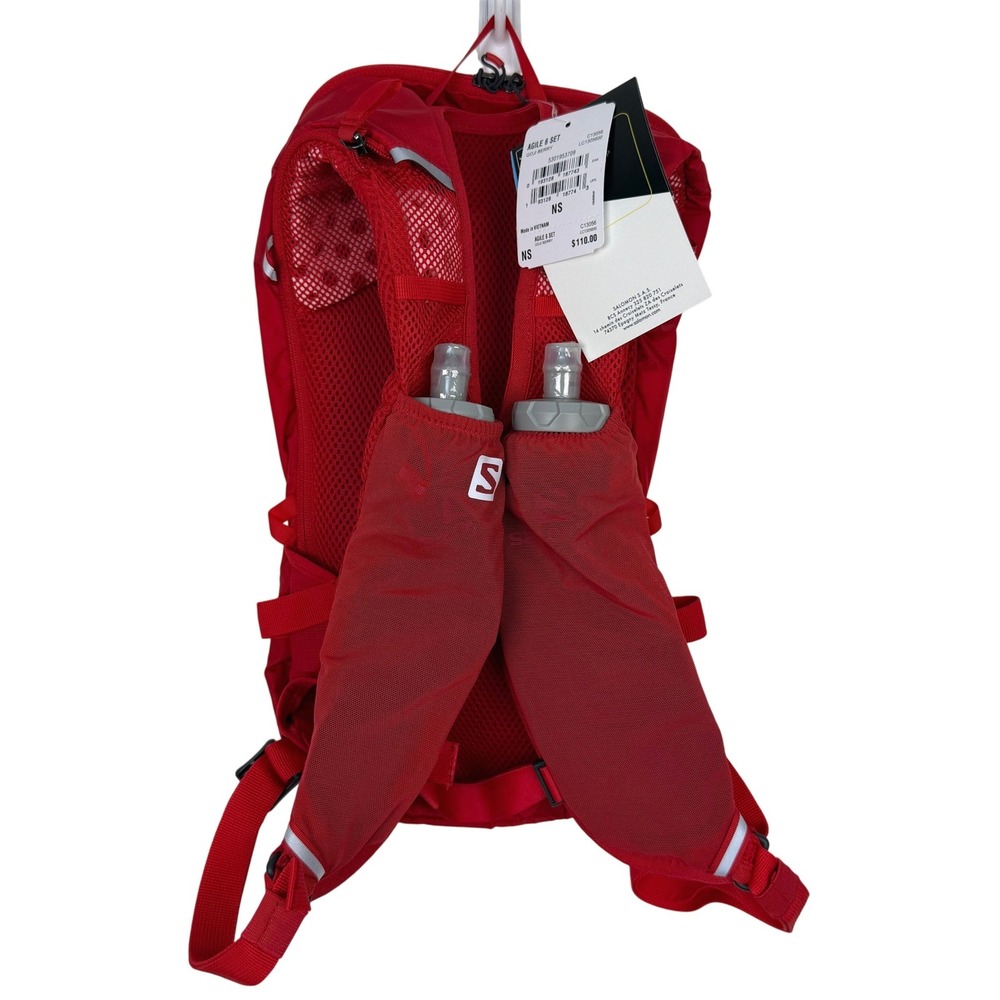 NEW Salomon Agile 6 Set Backpack Hydration Vest Running 2 500ml Flasks ONE SIZE